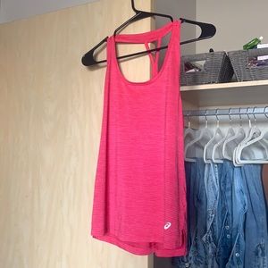 Asics Pink Flowy Running Top